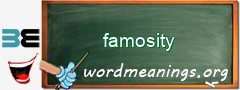 WordMeaning blackboard for famosity